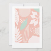 赤面ピンクス自然50番目の誕生日招待状 招待状 (裏面)