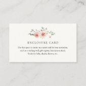 赤面ピンクス花模様と緑の囲いカード エンクロージャーカード (正面)