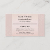 赤面ピンクセラピストアポイントメント名刺 予約カード (裏面)