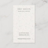 赤面ピンクセラミックテクスチャイヤリングロゴディスプレイ 名刺 (裏面)