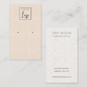 赤面ピンクセラミックテクスチャイヤリングロゴディスプレイ 名刺 (正面/裏面)