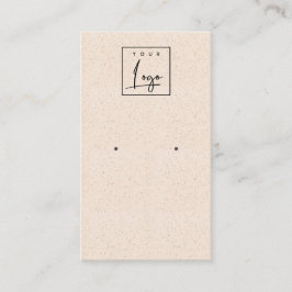 赤面ピンクセラミックテクスチャイヤリングロゴディスプレイ 名刺