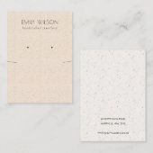 赤面ピンクセラミックテクスチャネックレスイヤリングディスプレイ 名刺 (正面/裏面)