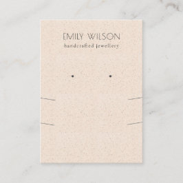 赤面ピンクセラミックテクスチャネックレスイヤリングディスプレイ 名刺