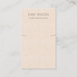 赤面ピンクセラミックテクスチャネックレスバンドディスプレイ 名刺