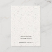 赤面ピンクセラミックテクスチャネックレスバンドディスプレイ 名刺 (裏面)