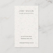 赤面ピンクセラミックテクスチャヘアピンディスプレイロゴ 名刺 (裏面)