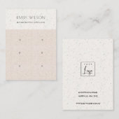 赤面ピンクセラミックテクスチャ3イヤリングディスプレイロゴ 名刺 (正面/裏面)