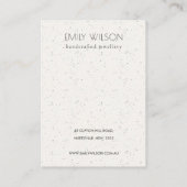 赤面ピンクセラミックテクスチャ3イヤリングディスプレイロゴ 名刺 (裏面)