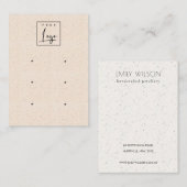 赤面ピンクセラミックテクスチャ3イヤリングディスプレイロゴ 名刺 (正面/裏面)