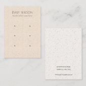 赤面ピンクセラミックテクスチャ3イヤリングディスプレイ 名刺 (正面/裏面)