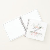 赤面ピンクセージグリーンウォーターバラズゲストブック ノートブック (内部)