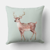 赤面ピンクセージグリーンディアクリスマスツリー クッション (裏面)