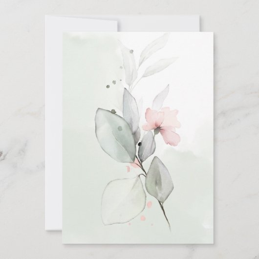 赤面ピンクセージグリーンバラズハンマーメイソンジャー 招待状 (裏面)