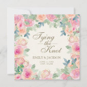 赤面ピンクセージグリーンフローラグリーンリータイジングノット セーブザデート (正面)