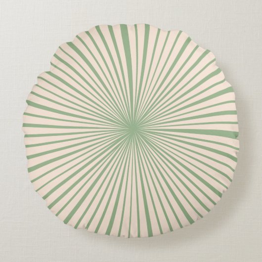 赤面ピンクセージグリーンホイールトレンディーファッショナブル ラウンドクッション (正面)