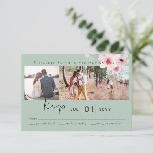 赤面ピンクセージフローラウェディングRSVP予算 (スタンド正面)