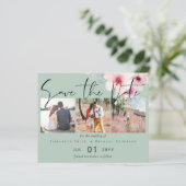 赤面ピンクセージフローラ結婚式の日付を保存 (スタンド正面)