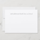 赤面ピンクセージフローラ結婚式の日付を保存 (裏面)