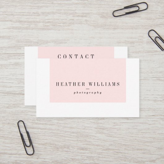 赤面ピンクソーシャルメディア名刺 名刺 (正面/裏面インサイチュ)