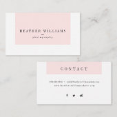 赤面ピンクソーシャルメディア名刺 名刺 (正面/裏面)