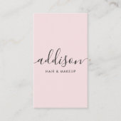 赤面ピンクソーシャルメディアInstagram Facebook QRコード 名刺 (正面)