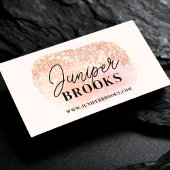 赤面ピンクソーシャルメディアQRコードグリッター 名刺