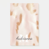 赤面ピンクタンサウスウェストフェイクコーヒド女性のカーボーイ ポストイット (正面)