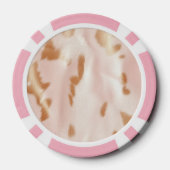 赤面ピンクタンサウスウェストフェイクコーヒド女性のカーボーイ ポーカーチップ (裏面)