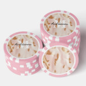 赤面ピンクタンサウスウェストフェイクコーヒド女性のカーボーイ ポーカーチップ (積み重ね)