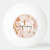 赤面ピンクタンサウスウェストフェイクコーヒド女性のカーボーイ 卓球ボール (正面)