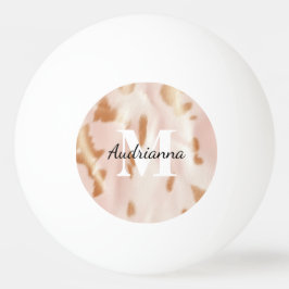 赤面ピンクタンサウスウェストフェイクコーヒド女性のカーボーイ 卓球ボール