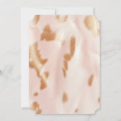 赤面ピンクタンサウスウェストフェイクコーヒド誕生日 招待状 (裏面)