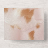 赤面ピンクタンサウスウェストフェイクコーヒ結婚ド オールインワン招待状 (裏面)