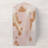 赤面ピンクタンサウスウェストフェイクコーヒ結婚ド オールインワン招待状 (外側)