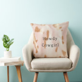 赤面ピンクタンサウスウェストフェイク女性のカーボーイコーヒド クッション (椅子)