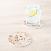 赤面ピンクタンサウスウェストフェイク女性のカーボーイコーヒド コースター (側面)