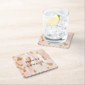 赤面ピンクタンサウスウェストフェイク女性のカーボーイコーヒド ペーパーコースター (インサイチュ)