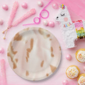 赤面ピンクタンサウスウェストフェイク女性のカーボーイコーヒド ペーパープレート (パーティー)