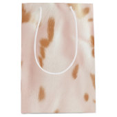 赤面ピンクタンサウスウェストフェイク女性のカーボーイコーヒド ミディアムペーパーバッグ (正面)