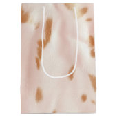 赤面ピンクタンサウスウェストフェイク女性のカーボーイコーヒド ミディアムペーパーバッグ (裏面)