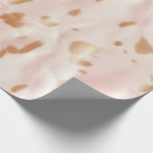 赤面ピンクタンサウスウェストフェイク女性のカーボーイコーヒド ラッピングペーパー (角)