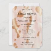 赤面ピンクタンサウスウエストコウィドブライダルシャワー 招待状 (正面)