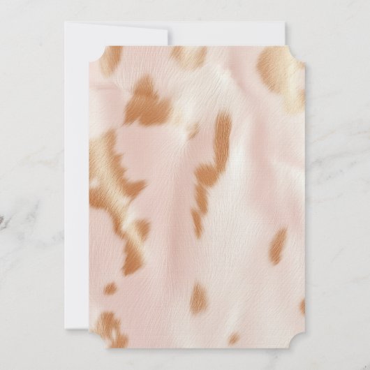 赤面ピンクタンサウスウエストコウィドブライダルシャワー 招待状 (裏面)