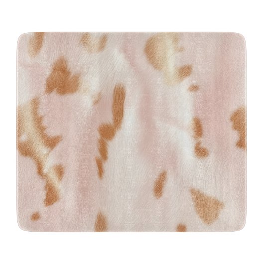 赤面ピンクタンサウスウエストコフェイクウィド カッティングボード (正面)