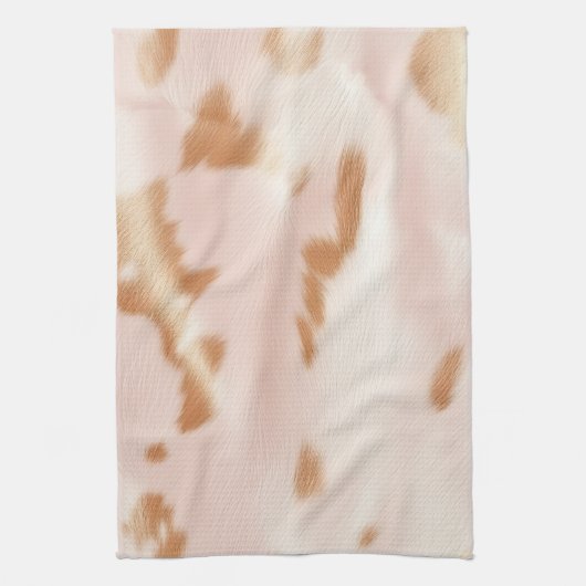 赤面ピンクタンサウスウエストコフェイクウィド キッチンタオル (縦)