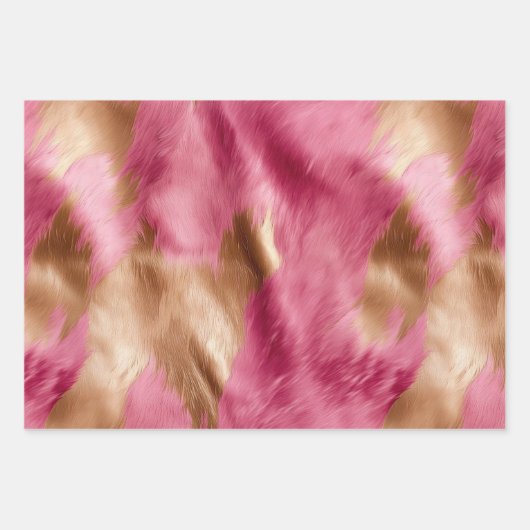 赤面ピンクタンサウスウエストコフェイクウィド ラッピングペーパーシート (正面2)