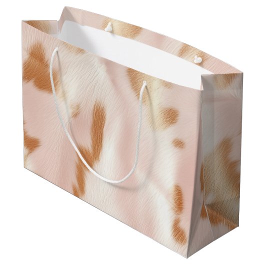 赤面ピンクタンサウスウエストコフェイクウィド ラージペーパーバッグ (裏面アングル)