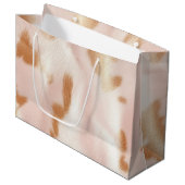 赤面ピンクタンサウスウエストコフェイクウィド ラージペーパーバッグ (正面アングル)