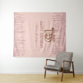 赤面ピンクダイヤモンドドリップスハッピー15誕生日 タペストリー (インサイチュ(横))